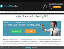 Tablet Screenshot of letterofmotivation.net